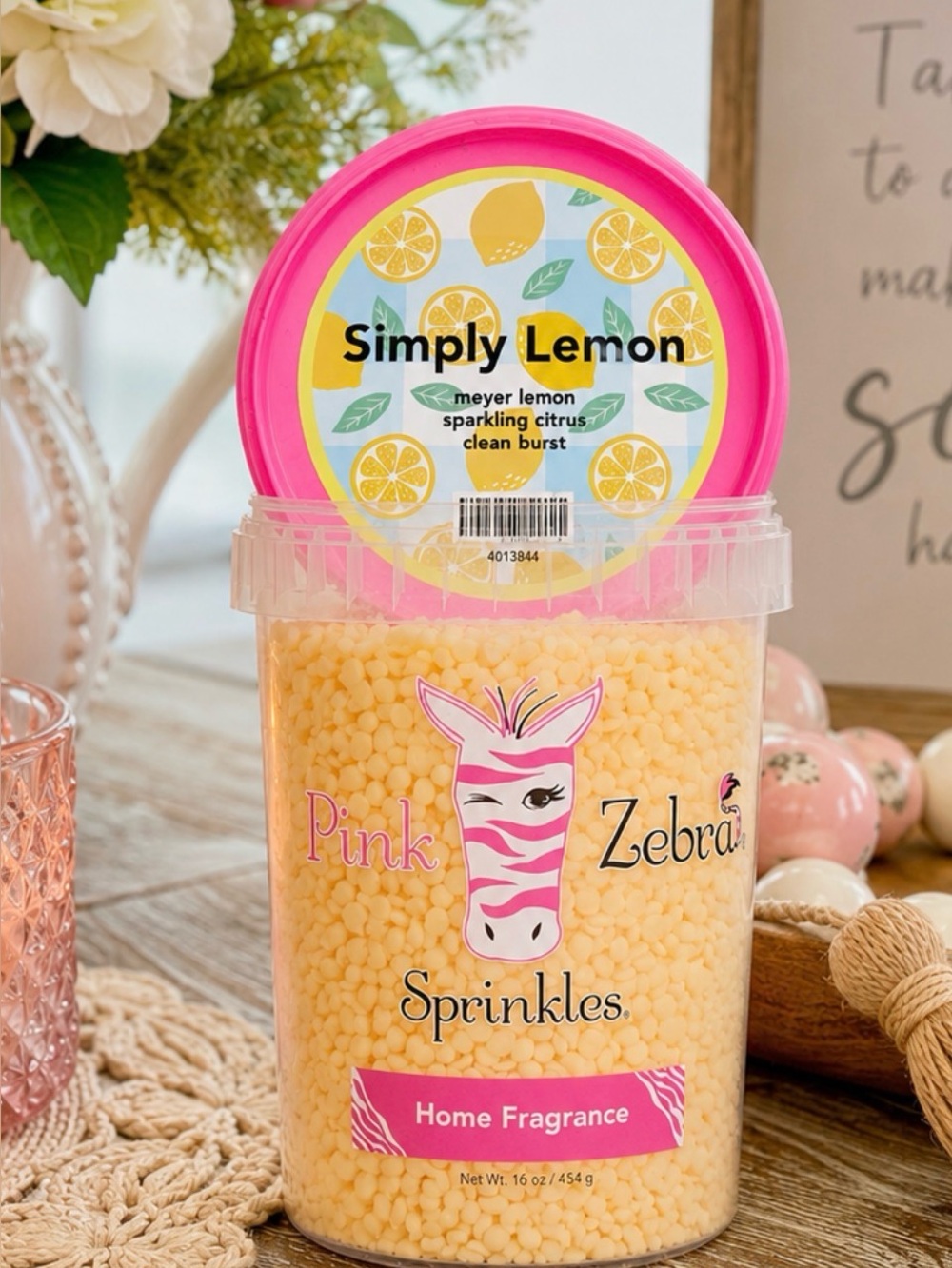 Pink Zebra Simply Lemon Soy Wax Melts 3.75 oz Bag